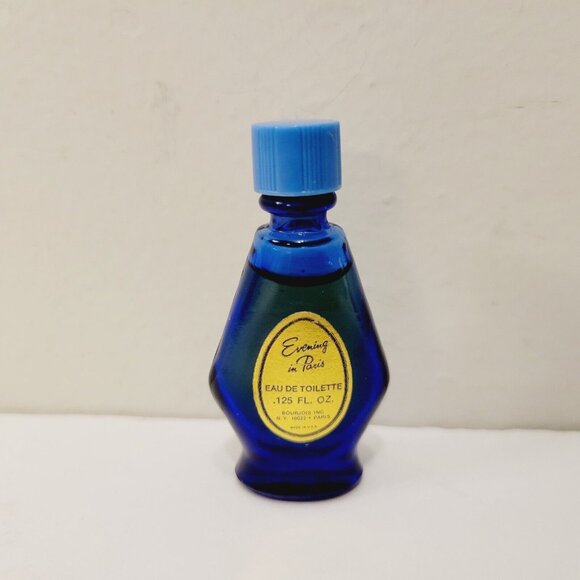 Vtg Mini Tiny Evening in Paris .125 Fl OZ Perfume Blue Glass Bottle - Picture 1 of 4